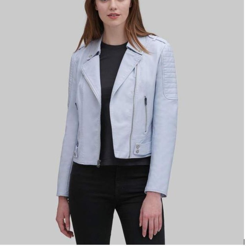 🌹🆕🌹 NWT Marc New York Leanne Faux Leather Moto Jacket, size S